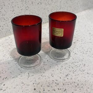 Ruby Red Luminarc Wine Glasses | Verrerie D’Arques